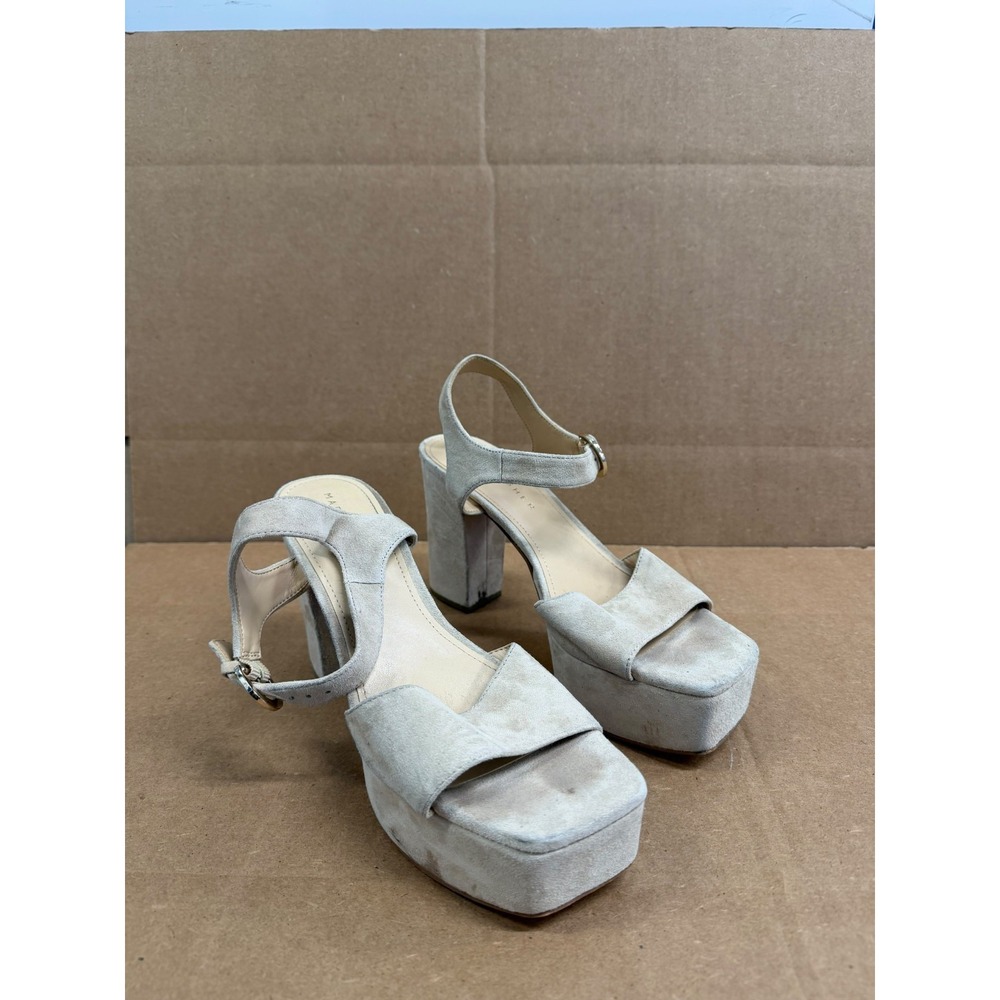 Marc Fisher LTD Cinthia Suede Platform Sandal Light Blue Womens Size 8.5M US